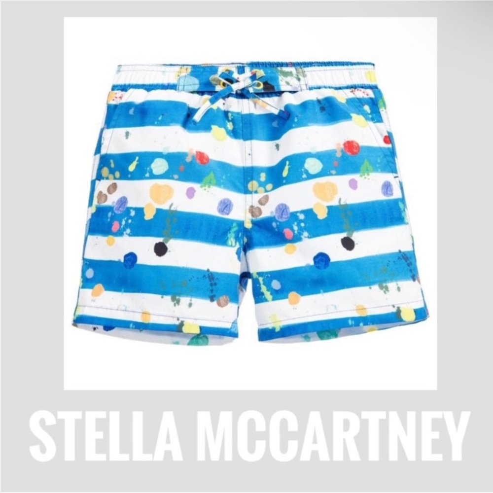 Authentic Stella McCartney boys signature designer swimsuit shorts sz
6